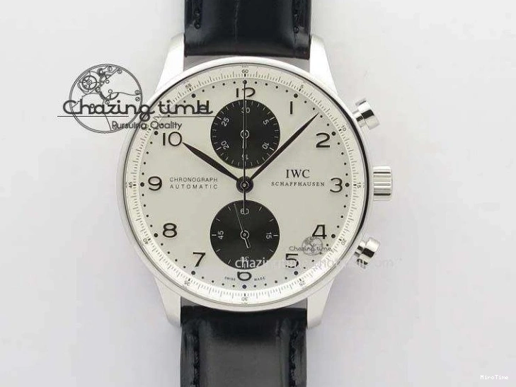 MIROTIME 0428 Portuguese Tourbillon Power Reserve Moonphase SS Black Dial Gold Numbers On Black Leather Strap RelaxedFit 7320